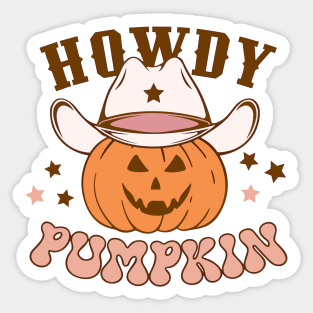 Howdy Pumpkin Halloween pumpkin Sticker